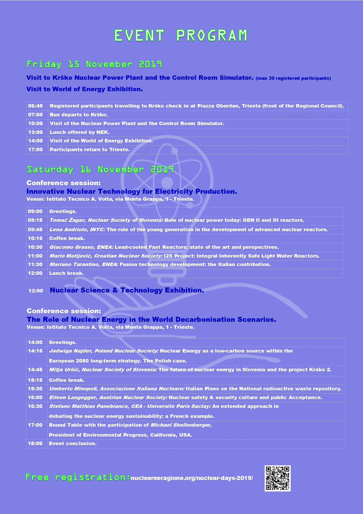 Locandina Nuclear Days Program