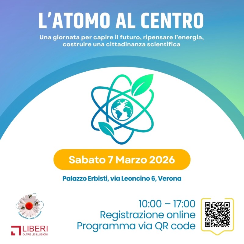 L’ATOMO AL CENTRO – 7 marzo 2026 a&nbsp;Verona